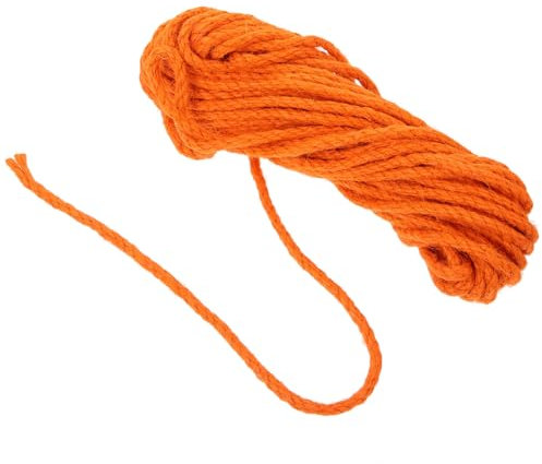PATKAW 1 Roll of Natural Sisal Rope Heavy Duty Twine for Cat Scratching Post Cat Scratcher Replacement Cat Tree Scratching Pad Rope Jute Twine DIY Crafts Orange