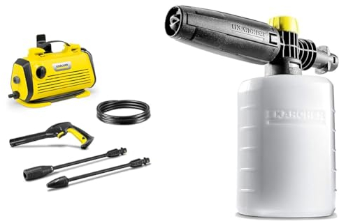 Bundle of Kärcher K 3 Horizontal Pressure Washer + Kärcher FJ6 Foam Nozzle - Pressure Washer Accessory,Multi,0.6L