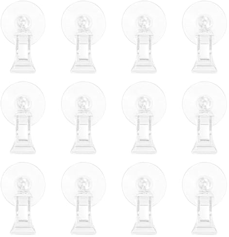 12Pcs Fishes Veggie Seaweed Suction Cup Clip, Plants Suction Cups Algae Clips for Freshwater Marine Fish Tank