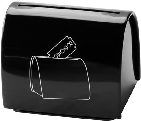 Tabanzhe Portable Shaver Disposal Case,Reusable Shaving Safe Storage Container Box Black,Portable Storage Bank for Safety Razor Accessories Shaver Blades Storagement