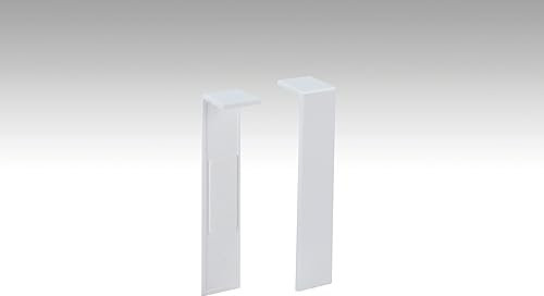 2 Verbindungsstücke für Meister Fußleisten | Profil 9 PK 19 PK (80mm) | Weiß | selbstklebend | ABS | Sockelleisten Zubehör