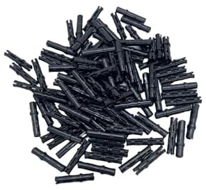 LONESTAR Technik Pins 100 Stück 3L mit Friktion, Schwarz, Klemmbausteine kompatibel, Ersatz für blaue Pins, robustes ABS, für Technik-Modelle, kreative Bauprojekte, langlebige Verbindungselemente