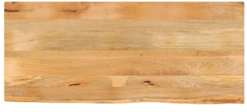 vidaXL Tischplatte, Holzplatte mit Baumkante, Massivholzplatte für Esstisch Couchtisch, Ersatztischplatte, 140x60x2,5cm Massivholz Mango