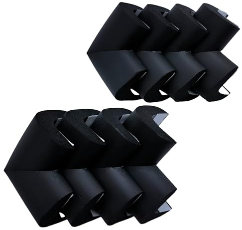 M2cbridge L Shape Extra Thick Furniture Table Edge Protectors Foam Baby Safety Bumper Guard 6.5 Ft(8 Corners(Black))