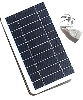 nmbhus Panel Solar portátil Placa Solar con Carga Segura USB Estabilizar el Cargador de batería for Banco de energía Teléfono Camping al Aire Libre Hogar(10W 157mmx94mm)