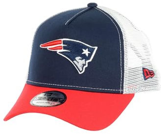 New Era New England Patriots NFL Two Tone Blau Rot Verstellbare 9Forty A-Frame Trucker Cap - One-Size