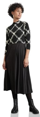 Street One Damen Gemustertes Midi-Kleid