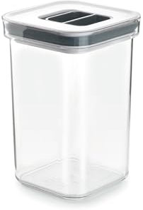 Lacor - 64621 - Contenitore per Alimenti Secchi, Coperchio Ermetico con Chiusura in Silicone, Impilabile, Senza BPA, Capacità 1 Litro.