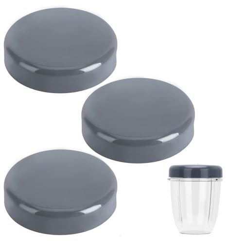 3PCS 18oz Cup Lid with Gaskets,Plastic Cup Lid for Nutribullet,Durable Flat Lid Replacement Accessories for Nutribullet,Blender Cups Lid for NutriBullet Cup 600W 900W,Stay Fresh Resealable Lids
