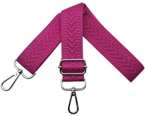Taschengurte zum Wechseln Verstellbarer Schultergurt für Taschen, Breit 3.8 cm Schulterriemen mit Silber Karabiner Gurt für Damen Handtasche, Crossbody, Rose, U16