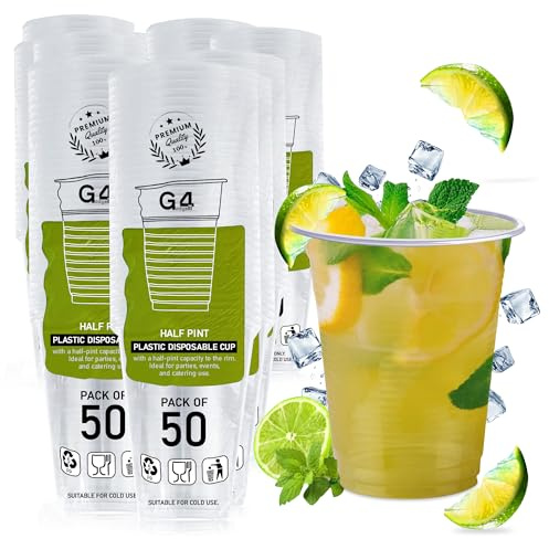 G4GADGET 500x 180ml Clear Plastic Disposable Cups – Bulk Pack for High-Volume Serving | Perfect for Functions, Canteens, Outdoor Events & Beverage Stations