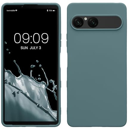 kwmobile Hülle für Sony Xperia 10 VII TPU Case - Handyhülle unterstützt kabelloses Laden, Flexible Schutzhülle, gummiertes Cover in Arctic Night
