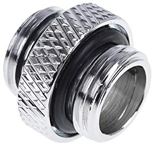 Alphacool Eiszapfen Doppelnippel G1/4 AG auf G1/4 AG - Chrome Wasserkühlungskomponente Connector Wasserkühlung-Anschluss 7 cm
