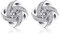 B.Catcher Pendientes de mujer en plata con circonita cúbica,Pendientes tipo clavo de la colección Gemini, diseños artesanales de lujo. Regalos perfectos para cumpleaños, bodas y el Día de la Madre