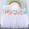 HBBMAGIC Tüll Tischrock Tischdecke Tütü Tischröcke Party Deko Für Hochzeit, Geburtstag, Candy Bar, Weihnachten(275 * 76CM, Weiß, Ohne Led)