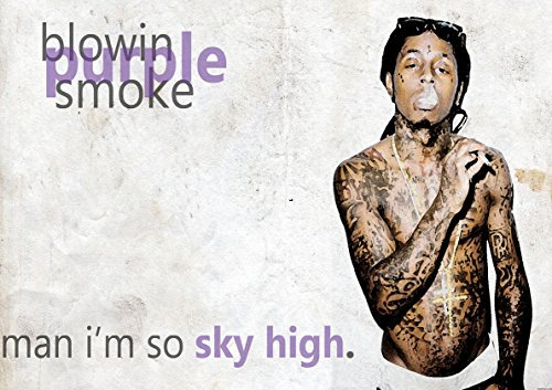 Poster Lil Wayne Smoking Mixer Wand-Kunst