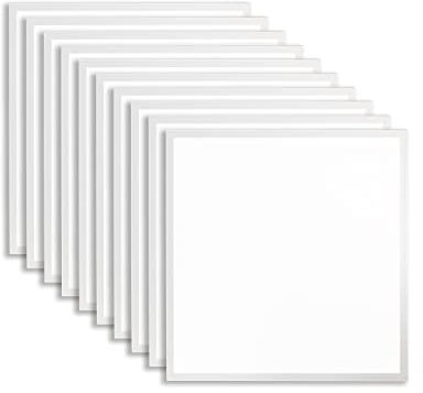 Xtend EcoLight 10x LED Panel 62x62cm Rasterleuchte, 40W 6000K Tageslichtweiß 3400lm flimmerfrei LED Deckenleuchte PLe2.2