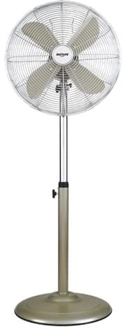 Bastilipo - Palma Ventilador de Pie metálico, 50 W, Acero Inoxidable, 3 Velocidades, color Champagne