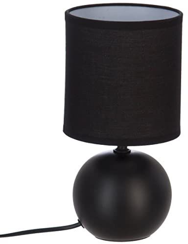 Atmosphera - Lampe Timeo noir mat - céramique H25 cm