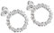 LÖB Damen Ohrstecker 925 Sterling Silber mit Zirkonia 13mm Strass Steinen Klein Runde Ohrringe Kreis Ringe Offen LSIO122