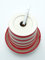 Sturmaschenbecher 1x Aschenbecher Tischaschenbecher aus hochwertiger Dolomit Keramik - bunt, gestreifter Windaschenbecher von Home-Flair® (15 x 15 x 12,5 cm, Rot)