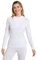 Mountain Warehouse Talus Womens Thermal Baselayer Top - Long Sleeves T-Shirt, Lightweight, Breathable Tee, Quick Dry Tee Shirt – Spring Summer & Outdoors White (Zip Neck) Women's Size 16