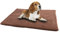 vitazoo Hundedecke 60x45cm - Hundebett mittelgroße Hunde - Katzendecke & Hundematte zum Mitnehmen für Unterwegs oder Outdoor - Hundebett Waschbar, rutschfest, Faltbar und Flauschig - Dog Bed braun
