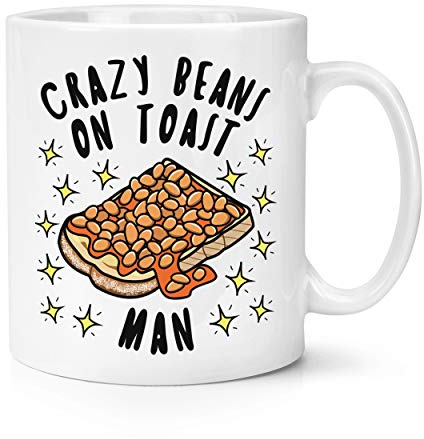 Crazy Beans On Toast Man Stars 10oz Mug Cup