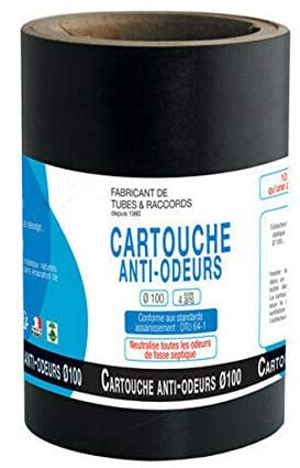 Cartouche / Filtre anti-odeurs diamètre 100 fosses septique