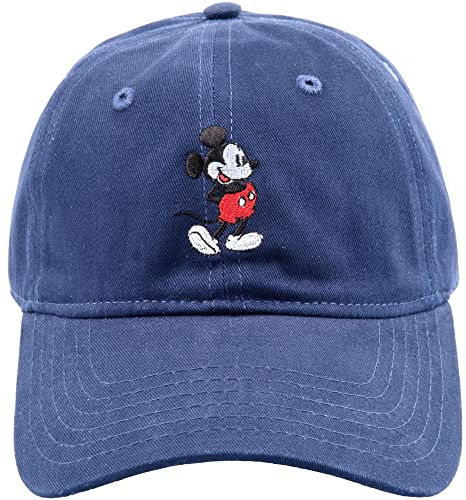 Disney Unisex-Erwachsene Mickey Mouse Embroidered Cotton Adjustable Dad Hat with Curved Brim Baseballkappe, Marineblau, Einheitsgröße (6er Pack)