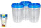 ORYX Juego Recipientes Plastico Redondos 1 Litro (Pack 3 piezas)
