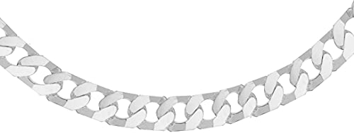 Tuscany Silver Herren-Flachpanzerkette Kettenglied flach quadratisch Sterlingsilber 5mm 51cm