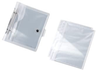 Mini-Fotoalbum mit 100 Taschen,wasserdicht Taschen-Fotohalter für lose Blätter, Bilderrahmen-Set,Fototasche für Fotos oder Namenskarte, Brieftaschengröße mit nachfüllbarer (10 x 15 cm, sauber)