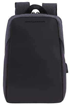 Adolfo Dominguez Daypack Rucksack Olek Laptop Rucksack Herren Backpack Schwarz