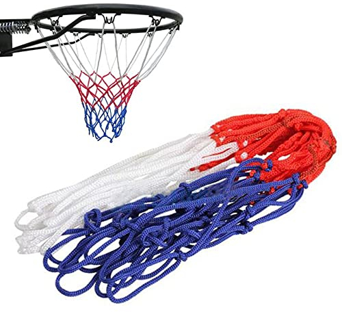 Basketballnetz, Basketball Netz, Basketball Net Nylon, Profi Basketballnetz, Basketballnetz 12 Schlaufen, Netz für Basketballkorb Outdoor, Basketball Ersatznetz, 12 Loch Standard Basketballkorb Netz