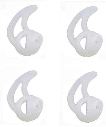 Silicone Fin Ear Mold for Two Way Radio Earpiece Replacement Earmold Earbud Tips for Surveillance Police Earpiece Coil Tube Headset (2 Pair Fin Small Left Ear)