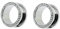 Ayoiow 2 Stk Tunnel Plug Edelstahl, Ohr Tunnel 10mm mit Zirkonia Flesh Tunnel Plug, Silber