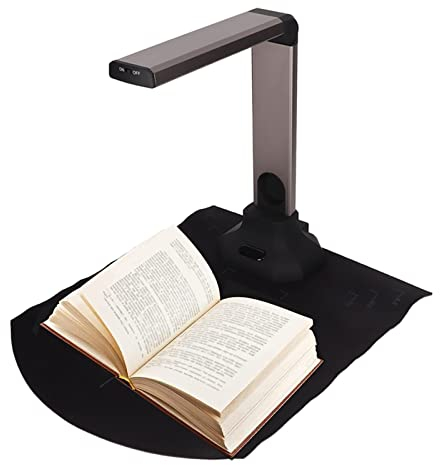 Septpenta Kca126 Großer Buch- Und Dokumentenscanner, Erfassungsgröße A4, 12-Megapixel-USB-Dokumentenkamera Mit Automatischer Abflachung, Live-View-Technologie Für Zuhause, Klassenzimmer