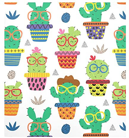 Naanle Geschirrspüler-Magnetabdeckung Kaktus lustige Abdeckungen vorne Geschirrspüler Abdeckung magnetische Home Schrank Aufkleber Geräte Aufkleber Kühlschrank Dekorative 58,4 x 66 cm