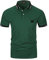 KUNJLELP Polo à Poche pour Hommes Chemise à Manches Courtes Col à Carreaux Chic Chemise de Travail Uniformes,B-Vert,XL