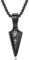 MERTTURM Herren Halskette Auge Des Horus, Ankh Agyptischen Kreuz Schutzsymbol Pendant Kette Herren, Schmuck Edelstahl+Kohlefaser, Spearpoint Pfeilspitze Anhänger mit Geschenkebox, Gold Schwarz Silber