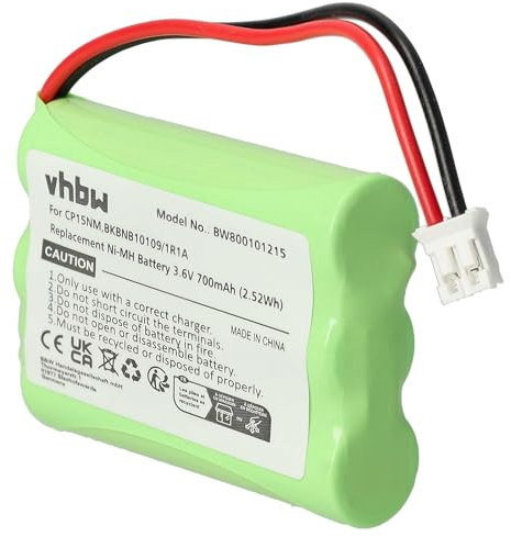 vhbw batteria compatibile con Motorola MBP668, MBP668CONNECTPU, MBP668PU, MBP853, MBP853CONNECTPU telefono fisso cordless (700mAh, 3,6V, NiMH)
