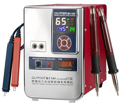 GLITTER 811H Batterie-Punktschweißgerät 42 KW Kondensator Energiespeicher Impulsschweißmaschine, Tragbare Hochleistungs-Punktschweißausrüstung für 18650, LiFePO4 und Kupfermetallschweißen