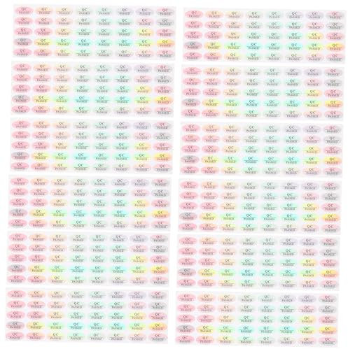 STOBOK 500 Stück Qc Pass-tag Qualitätsprüfzeichen Qualitätskontrolllinien-tags Qualitätssiegel Bestehen Inventar-qc-aufkleber Bestanden Ungültige Passieren Pvc Selbstklebend Wasserdicht