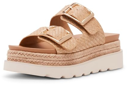 Madden Girl Women's Mythicall Platform Sandal, Natural Raffia, 6.5