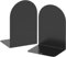 Deefongo 2 Stück Buchstütze,Buchstützen Metall Bücherhalter Bookends,Schwere Buchstütze,Schwarzes Bücherregal für Schule, Büro und Zuhause