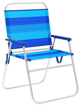 Marbueno Gepolsterte Campingstuhl Blau 52 x 80 x 56 cm