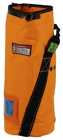 EMG 2651 Werkzeugtasche Klein 25 kg Tragfähigkeit - Werkzeugtasche Leer für Arbeiten in der Höhe - Werkzeugtasche 16cm Durchmesser Orange