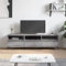 TJROO Mobile Porta TV Grigio Sonoma 150x30x44,5cm in Legno Multistrato e Ferro - Vetrina Con Ante, Consolle, Mensola Sotto TV - Mobile Basso per Televisione