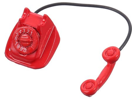 UPKOCH Maison De Poupée Téléphone Rétro Bureau Téléphone Jouet Téléphone Statue Jouet Téléphone Miniature Maison De Poupée Chambres Mini Téléphone Meubles Téléphone Miniature Métal Faire